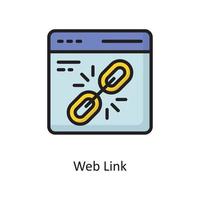 Web Link Vector  Filled Outline Icon Design illustration. Cloud Computing Symbol on White background EPS 10 File