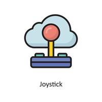 ilustración de diseño de icono de contorno lleno de vector de joystick. símbolo de computación en la nube en el archivo eps 10 de fondo blanco