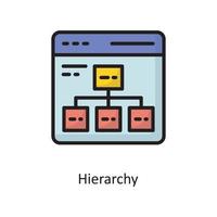 Hierarchy Vector  Filled Outline Icon Design illustration. Cloud Computing Symbol on White background EPS 10 File