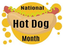 National Hot Dog Month, idea for poster, banner, flyer or postcard vector