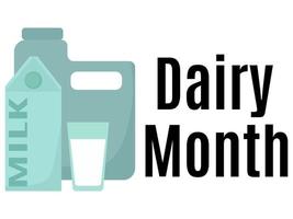 Dairy Month, idea for a poster, banner, flyer or postcard vector