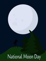 National Moon Day, idea for poster, banner, flyer or card vector