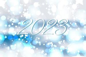 2023 navidad año nuevo copos de nieve de invierno y fondo de brillo brillante. cayendo confeti brillante con fragmentos. efecto de luz brillante para la tarjeta de felicitación de navidad o año nuevo. vector