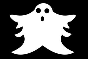 Halloween Ghost Black and white icon Vector in illustrator