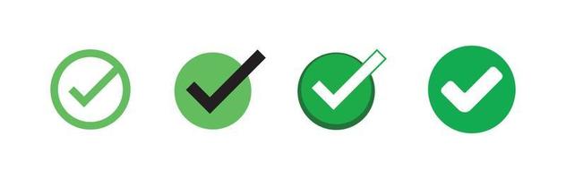 Double check icon two green checkmarks Royalty Free Vector