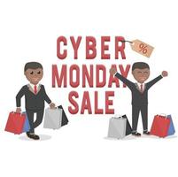 business african cyber monday sale design character with text vector