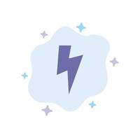 Power Basic Ui Blue Icon on Abstract Cloud Background vector