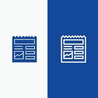 Document Basic Ui Picture Line and Glyph Solid icon Blue banner Line and Glyph Solid icon Blue banne vector