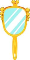 Golden mirror, illustration, vector on white background