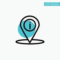 Location Navigation Place info turquoise highlight circle point Vector icon