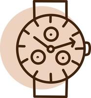 reloj de pulsera hombre, ilustración, vector, sobre un fondo blanco. vector