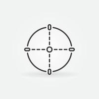 Aim or Crosshair linear icon. Target vector line symbol