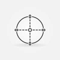 Aim or Crosshair linear icon. Target vector line symbol