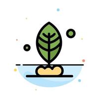 Leaf Plant Motivation Abstract Flat Color Icon Template vector