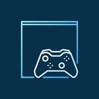 Gamepad with Video Game console colored outline icon vector