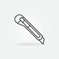 Cutter or Stationery Knife linear vector concept icon