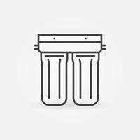 Main Line Water Filter vector concept icon in outline style