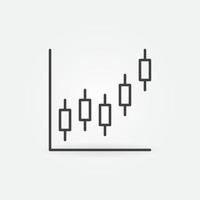 Candlestick Chart vector concept icon in outline style