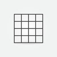 Wall of Floor Empty Tile linear vector concept icon