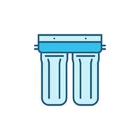 Main Line Water Filter vector concept colored icon