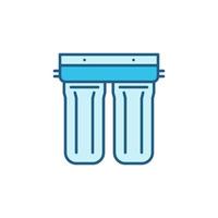 Main Line Water Filter vector concept colored icon