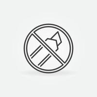 Do not Cut with Stationery Knife vector round outline icon