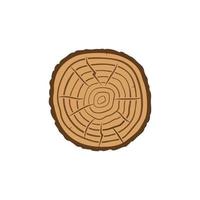 Tree Trunk Slice with Rings vector concept colored icon