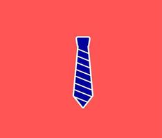 blue tie sticker vector