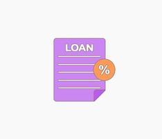 loan document page ilustration vector