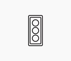 Traffic light line icon design vector