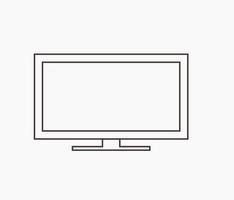 television led line icon vector