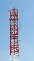 Telecommunication tower closeup. photo