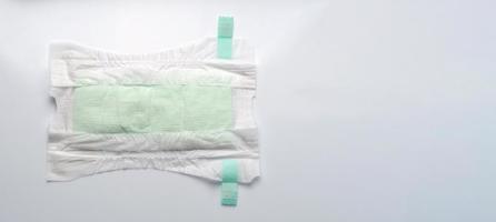 Diaper open type for baby isolated white background and copy space. photo