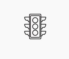 Traffic light mono line design vector