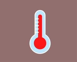 Thermometer hot icon vector