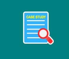 case study doc sticker vector