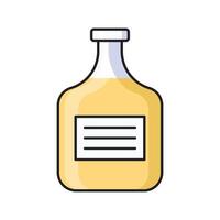 ilustración de vector de botella de vino en un fondo. símbolos de calidad premium. iconos vectoriales para concepto y diseño gráfico.