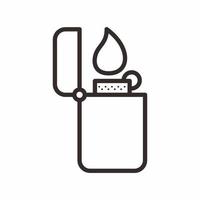 lighter outline icon vector