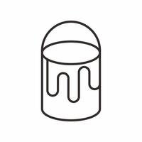 paint buckeet outline icon vector