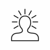 mind outline style icon vector