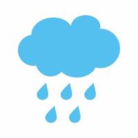 rain flat style icon vector