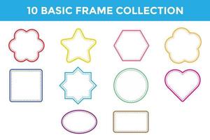 geometric shape frame pastel color collection vector