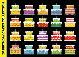 birthday cake decoration element illustration vector