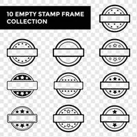 empty stamp rubber for element design vector