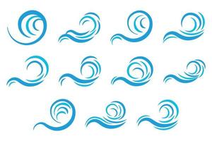 wave water splash logo icon vector