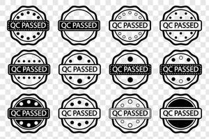 qc passed stamp rubber for element design vector