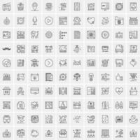 100 Business Icons for web and Print Material vector