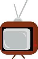 Retro TV, illustration, vector on white background.