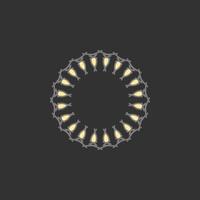 mandala design with abstract shape vector