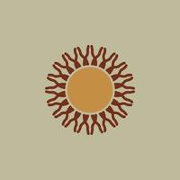 mandala design with abstract shape vector